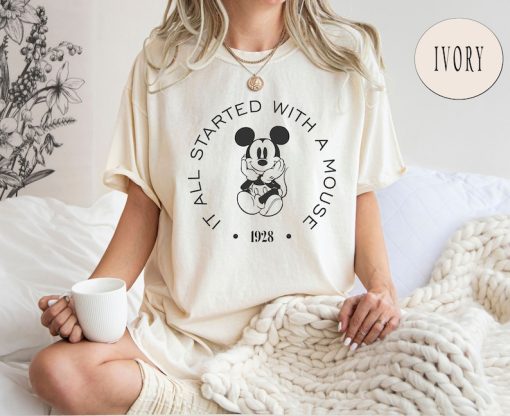 Comfort Colors® It All Started with a Mouse Shirt, Disney 1928 Shirt