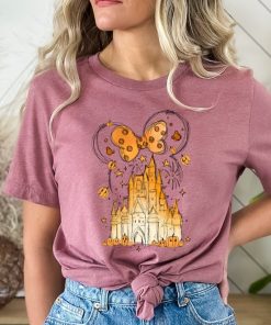 Fall Watercolor Castle and Minnie Pumpkins Shirt, Disney Fall Shirt