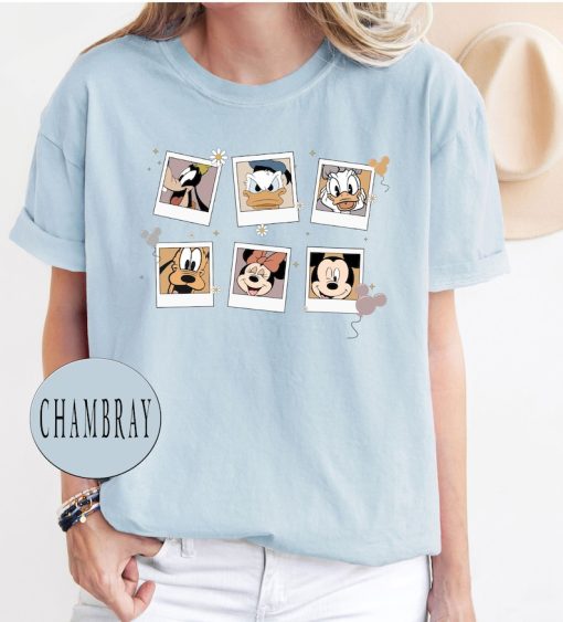 Comfort Colors® Retro Disney Characters Polaroid Shirt