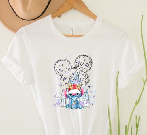 Stitch Christmas Shirt, Disney Castle Christmas Shirt