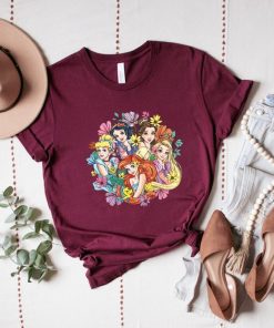 Vintage Floral Disney Princess Shirt, Disney Princess Shirt