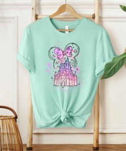 Disney Watercolor Castle T-Shirt, Mickey ears castle Shirt