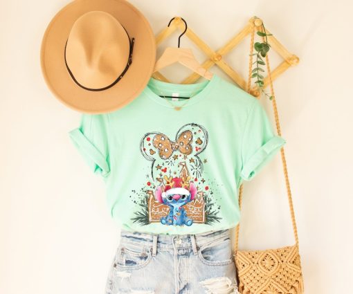 Stitch Gingerbread Shirt, Stitch Disney Castle Shirt