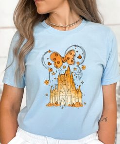 Fall Watercolor Castle and Minnie Pumpkins Shirt, Disney Fall Shirt