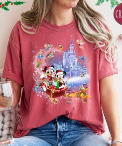 Comfort Colors® Minnie Mickey and Pluto's Sleigh Rides Disney Shirt