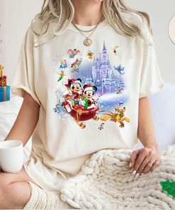 Comfort Colors® Minnie Mickey and Pluto's Sleigh Rides Disney Shirt