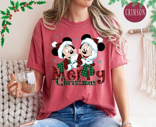 Comfort Colors® Minnie Mickey Merry Christmas Shirt