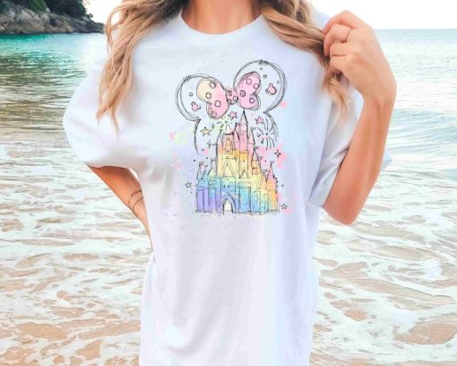 Comfort Colors® Disney Watercolor Castle Minnie Tee