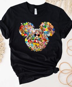 All Disney Characters Inside Mickey Head T-Shirt, Mickey Mouse Shirt