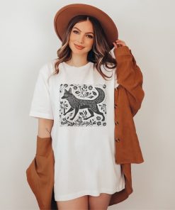 Vintage Folklore Fox Tshirt, Cottagecore Aesthetic Shirt