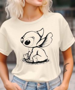 Disney Stitch Sketch Portrait Shirt, Cute Lilo and Stitch Shirt