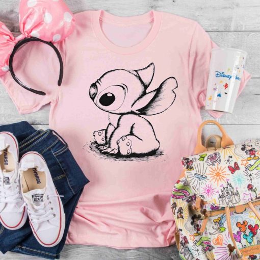 Disney Stitch Sketch Portrait Shirt, Cute Lilo and Stitch Shirt