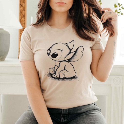 Disney Stitch Sketch Portrait Shirt, Cute Lilo and Stitch Shirt