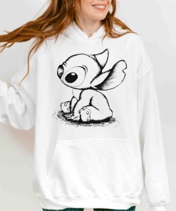 Disney Stitch Sketch Portrait Sweatshirt, Cute Lilo and Stitch Hoodie