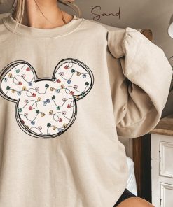 Mickey Christmas Lights Hoodie, Disney Christmas Lights Sweatshirt