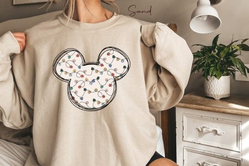 Mickey Christmas Lights Hoodie, Disney Christmas Lights Sweatshirt