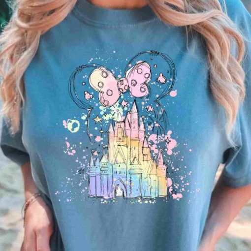 Comfort Colors® Disney Watercolor Castle Minnie Tee