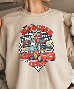 Retro Lightning Mcqueen Sweatshirt, Vintage Disney Cars Hoodie