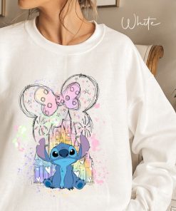 Stitch Watercolor Castle Hoodie, Disney Sweatshirt