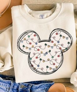 Mickey Christmas Lights Hoodie, Disney Christmas Lights Sweatshirt