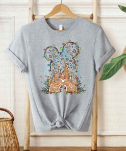 Disney Mickey Gingerbread Castle Shirt, Christmas lights Castle Shirt