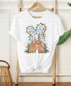 Disney Mickey Gingerbread Castle Shirt, Christmas lights Castle Shirt