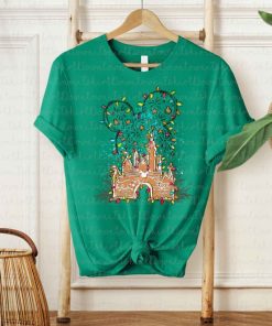 Disney Mickey Gingerbread Castle Shirt, Christmas lights Castle Shirt