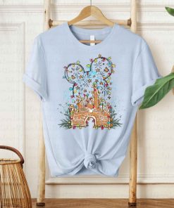 Disney Mickey Gingerbread Castle Shirt, Christmas lights Castle Shirt