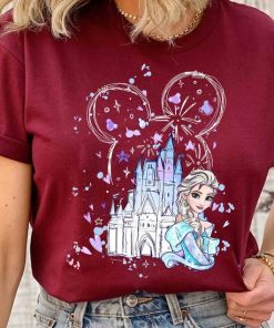 Disney Castle Frozen Elsa Princess Portrait Mickey Ears Shirt