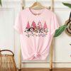 Vintage Mickey And Friends Pink Christmas Tree Shirt