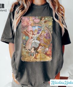 Retro Disney Princess Comfort Colors Shirt, Disneyworld Shirt