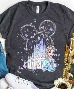 Disney Castle Frozen Elsa Princess Portrait Mickey Ears Shirt