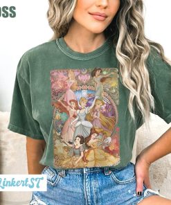 Retro Disney Princess Comfort Colors Shirt, Disneyworld Shirt