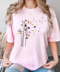 Comfort Colors® Cats Flower Fly Dandelion Shirt Cute Cat Lover T-Shirt