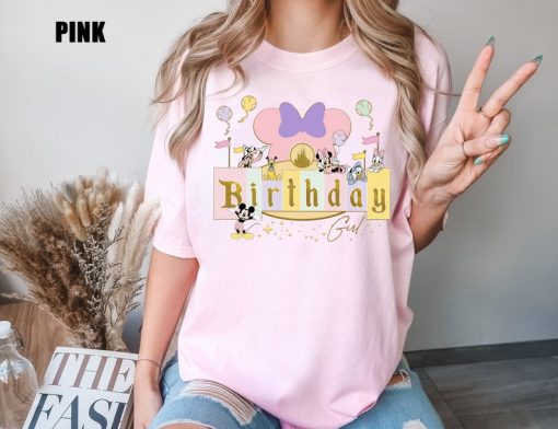 Disney Birthday Girl Shirt, Retro Disney Birthday Shirt