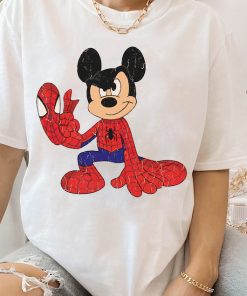 Funny Disney Mickey Mouse Custom Marvel Spider Man Retro Shirt