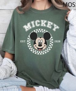 Mickey Checkered Shirt, Mickey Mouse Shirt, Mickey Minnie Shirt