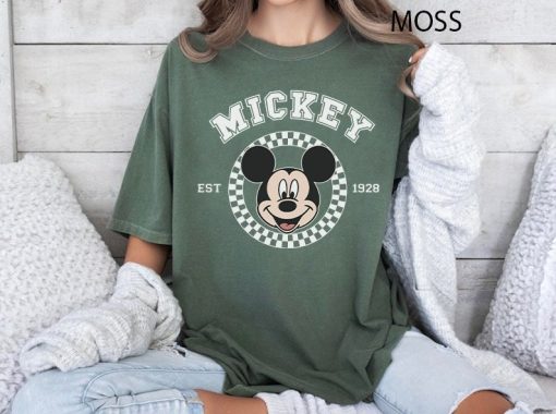 Mickey Checkered Shirt, Mickey Mouse Shirt, Mickey Minnie Shirt