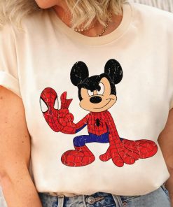 Funny Disney Mickey Mouse Custom Marvel Spider Man Retro Shirt