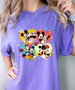 Comfort Colors® Mickey And Minnie Love T-shirt, Disney Valentine Shirt