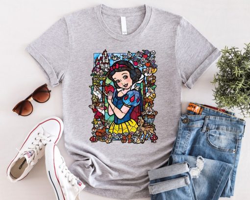 Vintage Snow White Stained Glass Shirt, Snow White Shirt