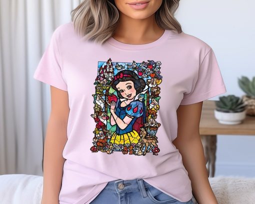 Vintage Snow White Stained Glass Shirt, Snow White Shirt