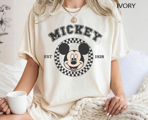 Mickey Checkered Shirt, Mickey Mouse Shirt, Mickey Minnie Shirt