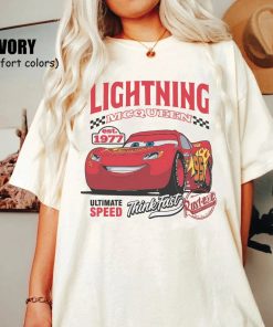 Retro Lightning McQueen Comfort Color Shirt, Pixar Cars Movie Shirt