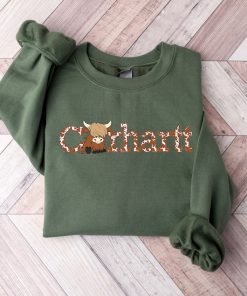 Highland Cow Sweatshirt, Carhartt Sweatshirt, Cute Cow Hoodie