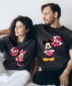 Comfort Colors® Mickey and Minnie Couple Valentines Day Shirt