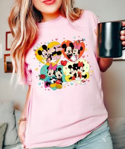 Comfort Colors® Mickey And Minnie Love T-shirt, Disney Valentine Shirt