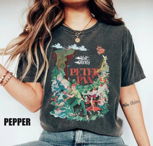 Retro Peter Pan Comfort Colors Shirt, Neverland Shirt