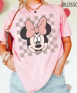 Vintage Minnie Mouse Shirt, Minnie Checkered Shirt