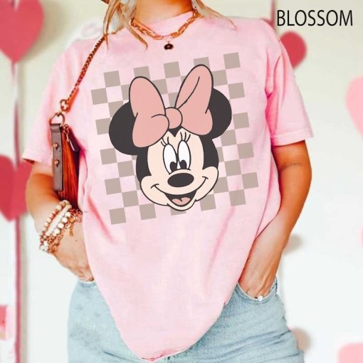 Vintage Minnie Mouse Shirt, Minnie Checkered Shirt